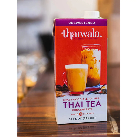 Thaiwala All Natural Thai Tea Black Tea Concentrate Unsweetened 32 FL OZ (1L) CASE 6x (6 L) Shelf Stable (as-is) BB: 10/23