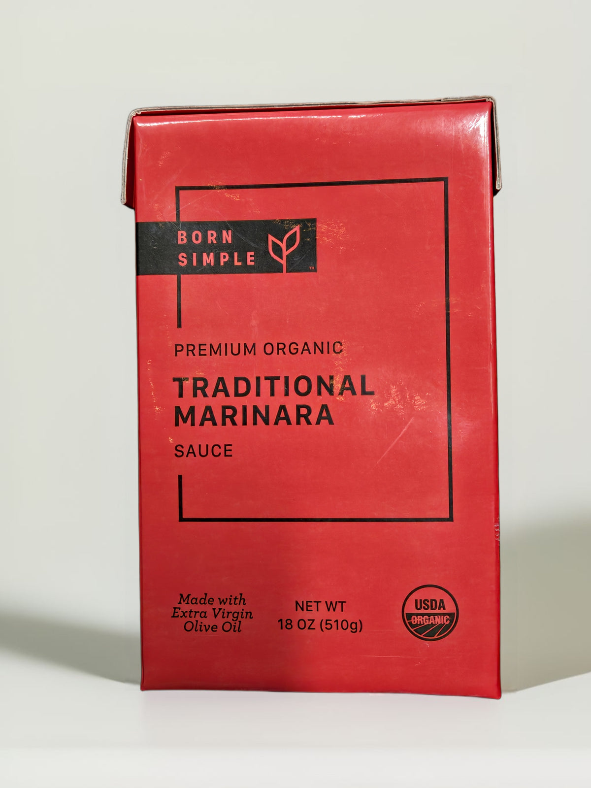 Born Simple Premium Organic Pasta Sauce Traditional Marinara 18oz