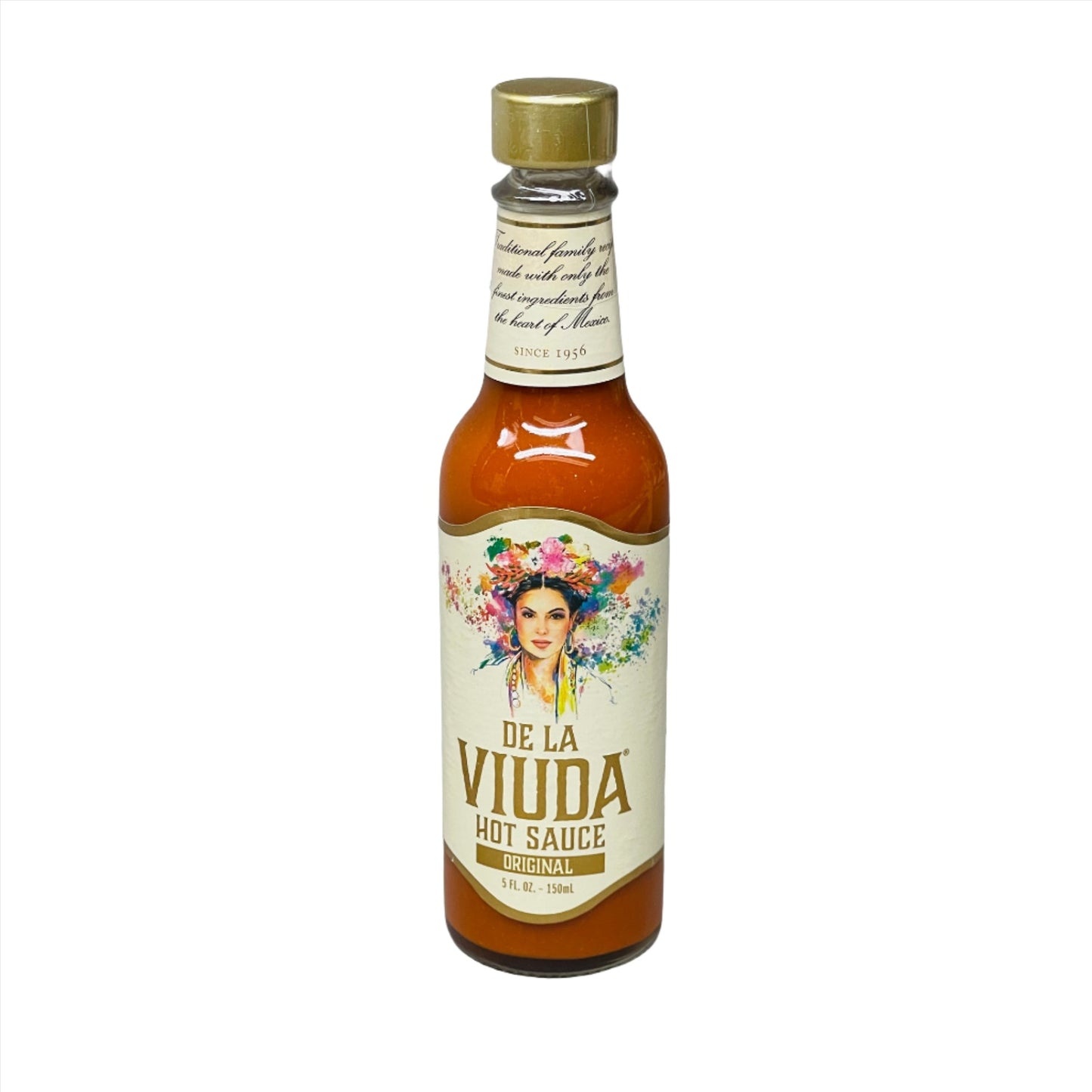 DE LA VIUDA Original Hot Sauce w/ Arbol Chili Peppers 5 fl oz 12 ct. Best By: 03/23