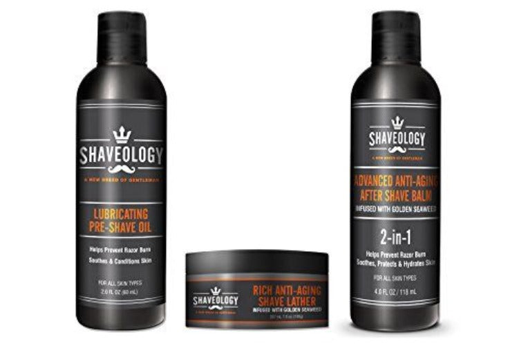 Shave Lather - Rich Anti-Aging, infused with Golden Seaweed by Shaveology 7.0 oz (198g)