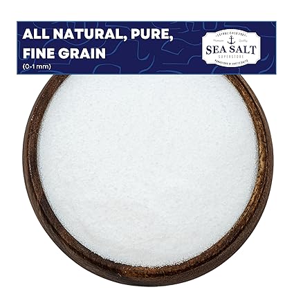 SEA SALT - 50 lbs Non-Iodized, Kosher, Fine Grain Sea Salt for Commercial Use, Food Grade, No Additives, 99.9% Purity