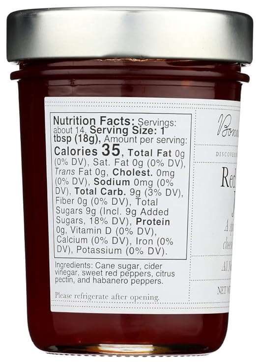 BONNIE'S JAMS Red Pepper Jelly 8.75 oz Best By: 5/25