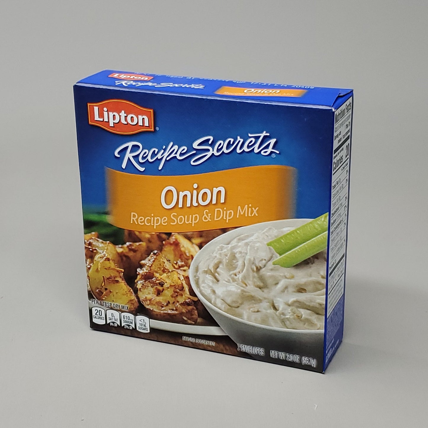 LIPTON Onion Recipe Soup & Dip Mix 2.0 Oz / Box of 2 Envelopes Shelf Stable BB: 9/23 (as-is)