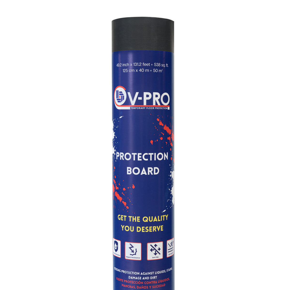 V-PRO Ultimate Floor Protection Board - High Durability Contractor Flooring Cover - Anti Paint, Durable, Waterproof Floor Covering - Ideal for Construction, Renovations, Moving and Events