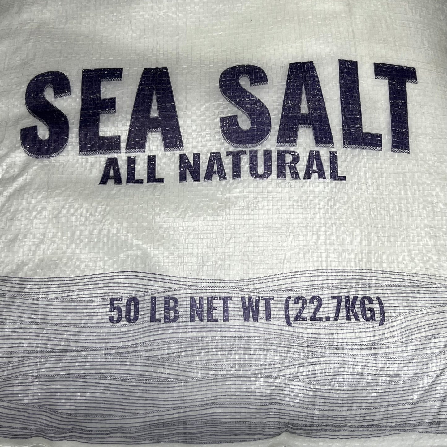 SEA SALT - 50 lbs Non-Iodized, Kosher, Fine Grain Sea Salt for Commercial Use, Food Grade, No Additives, 99.9% Purity