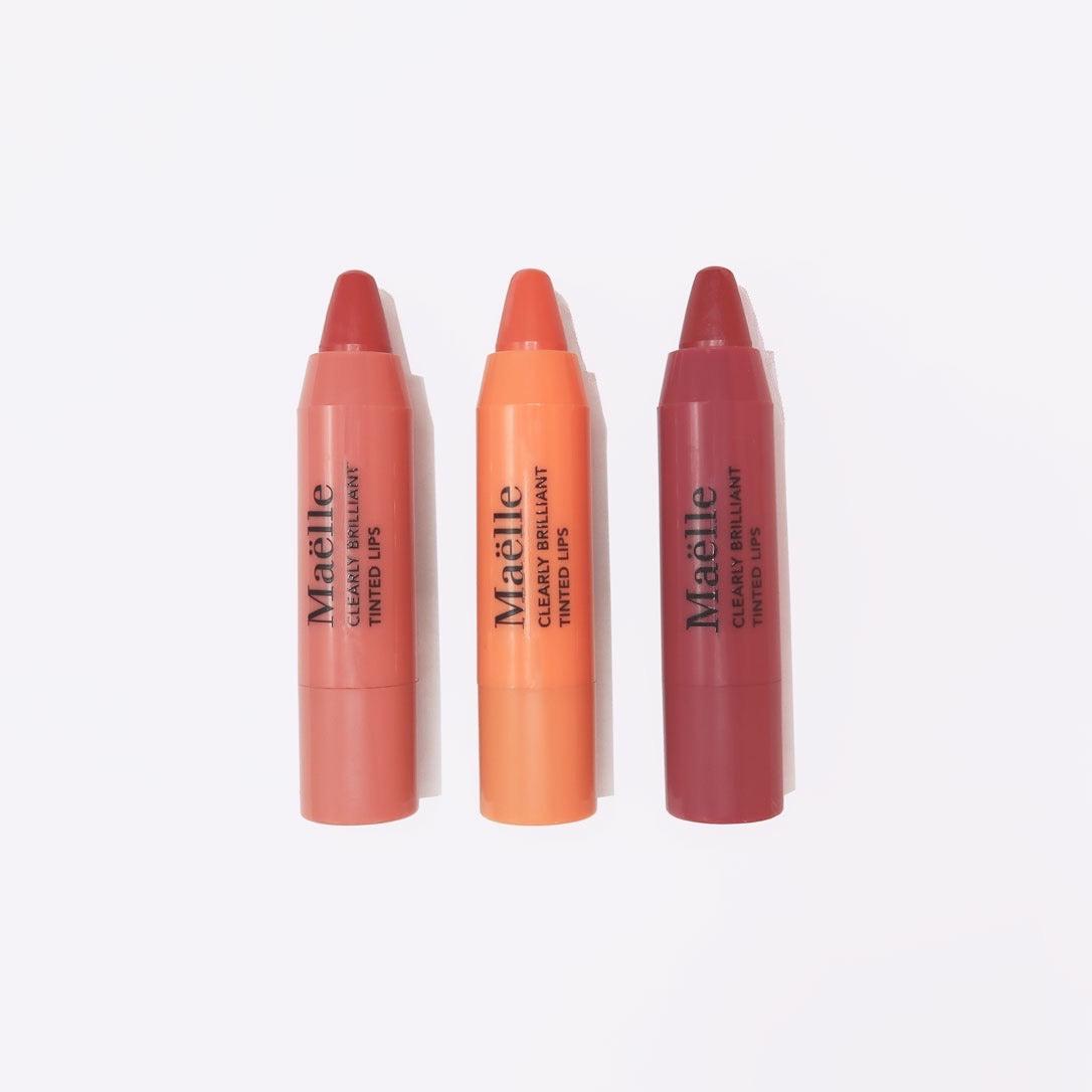 Maelle CLEARLY BRILLIANT TINTED LIPS - Mini NUDE - Moisturizing Lip Tint - Hydrating, Long-lasting, Lightweight - Shine Gloss Lip Tint Mini