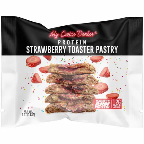 MY COOKIE DEALER Strawberry Toaster Pastry Protein Cookies 4 oz/ ea. 12g / Protein BB: 04/24 (New, as-is)