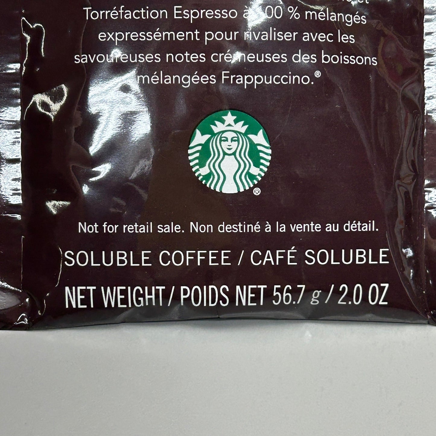 STARBUCKS Frappuccino Espresso Roast Blend Concentrate 2 oz EZ-Pack Best By: 10/24