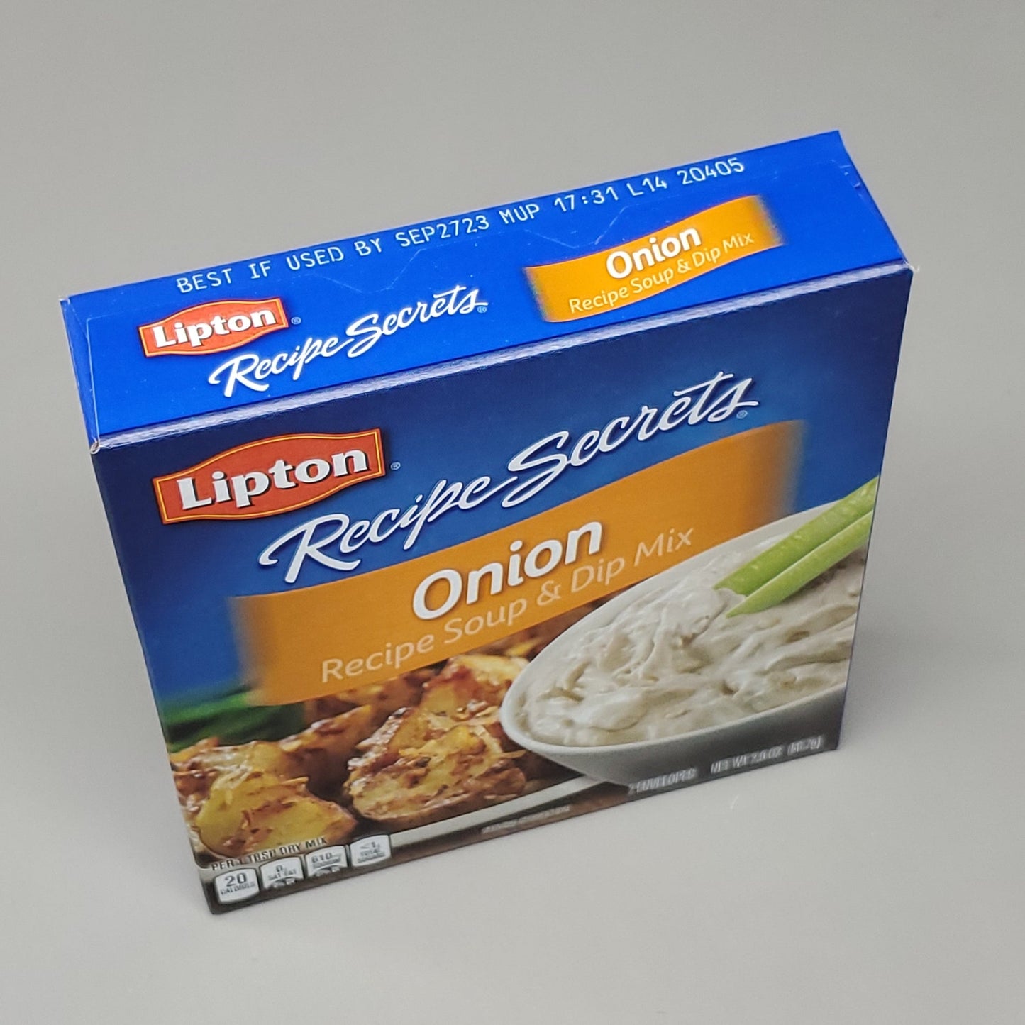 LIPTON Onion Recipe Soup & Dip Mix 2.0 Oz / Box of 2 Envelopes Shelf Stable BB: 9/23 (as-is)