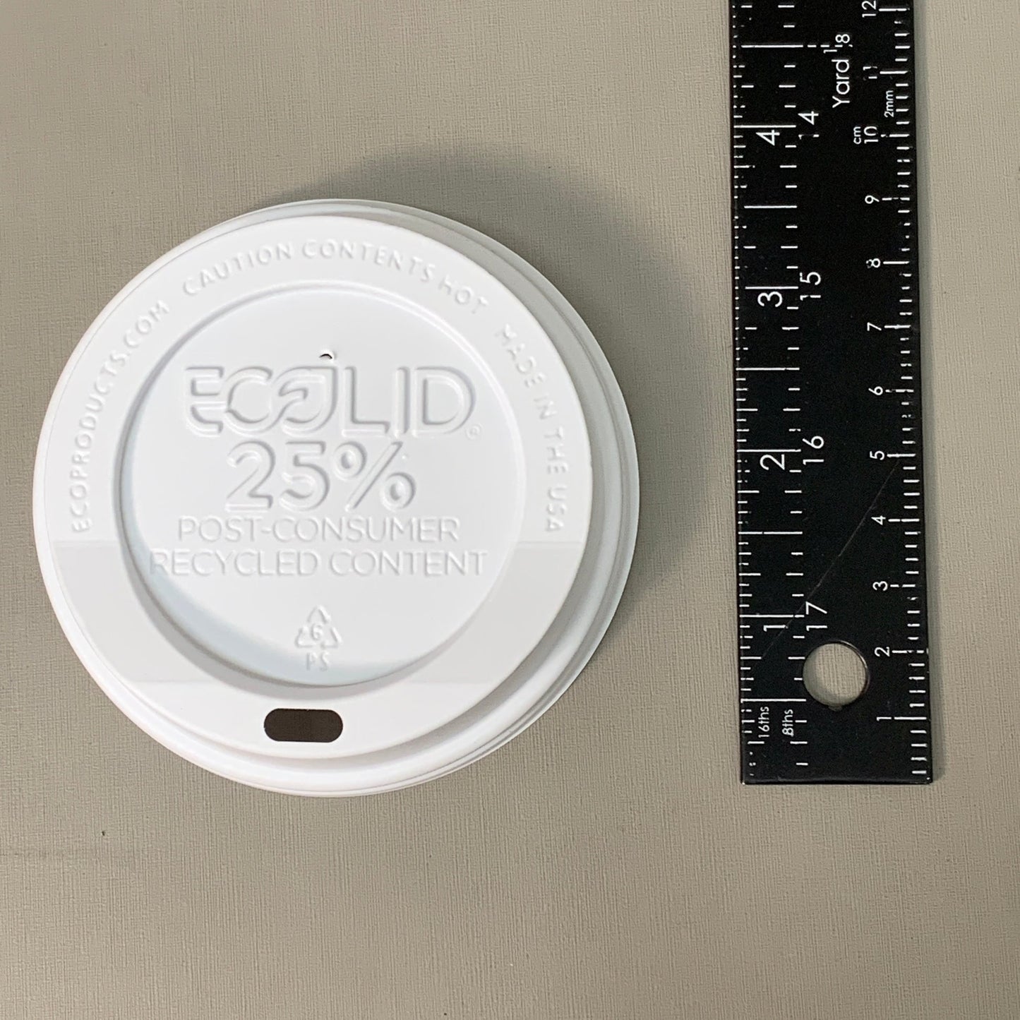 ECO-PRODUCTS  Strawless Hot Cup Lids Compostable for 10-20 oz White 1000 pcs.