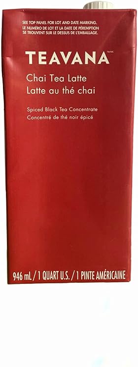 STARBUCKS Teavana Chai Tea latte Spiced Black Tea Concentrate 1 qt Shelf Stable (as-is) Best By: 08/24