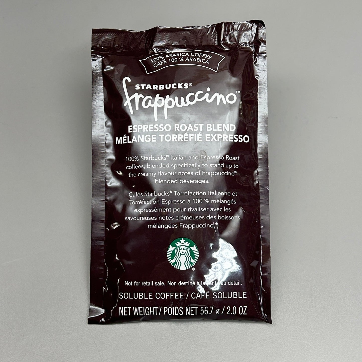 STARBUCKS Frappuccino Espresso Roast Blend Concentrate 2 oz EZ-Pack Best By: 10/24