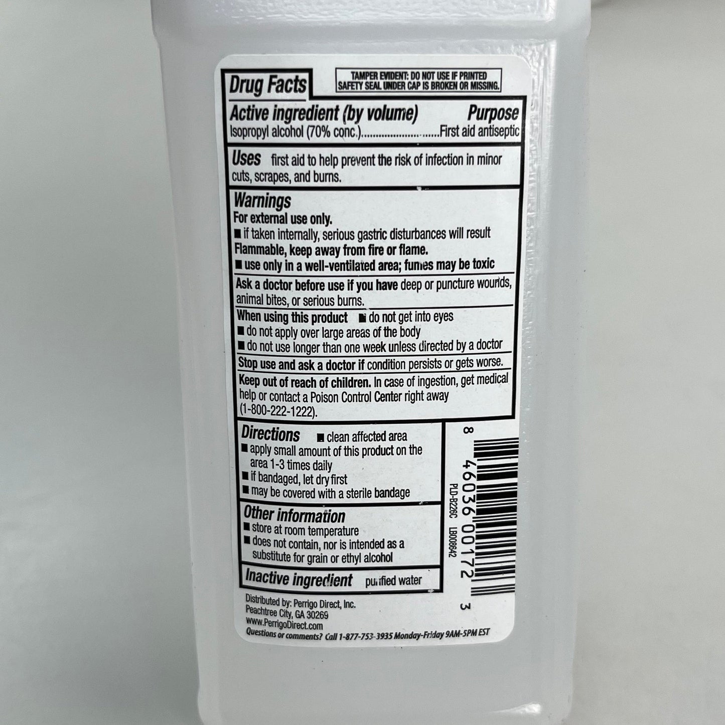 GOODSENSE 70% Isopropyl Alcohol First Aid Antiseptic 16 fl oz Case of 6x ct Shelf Stable Best By: 03/26