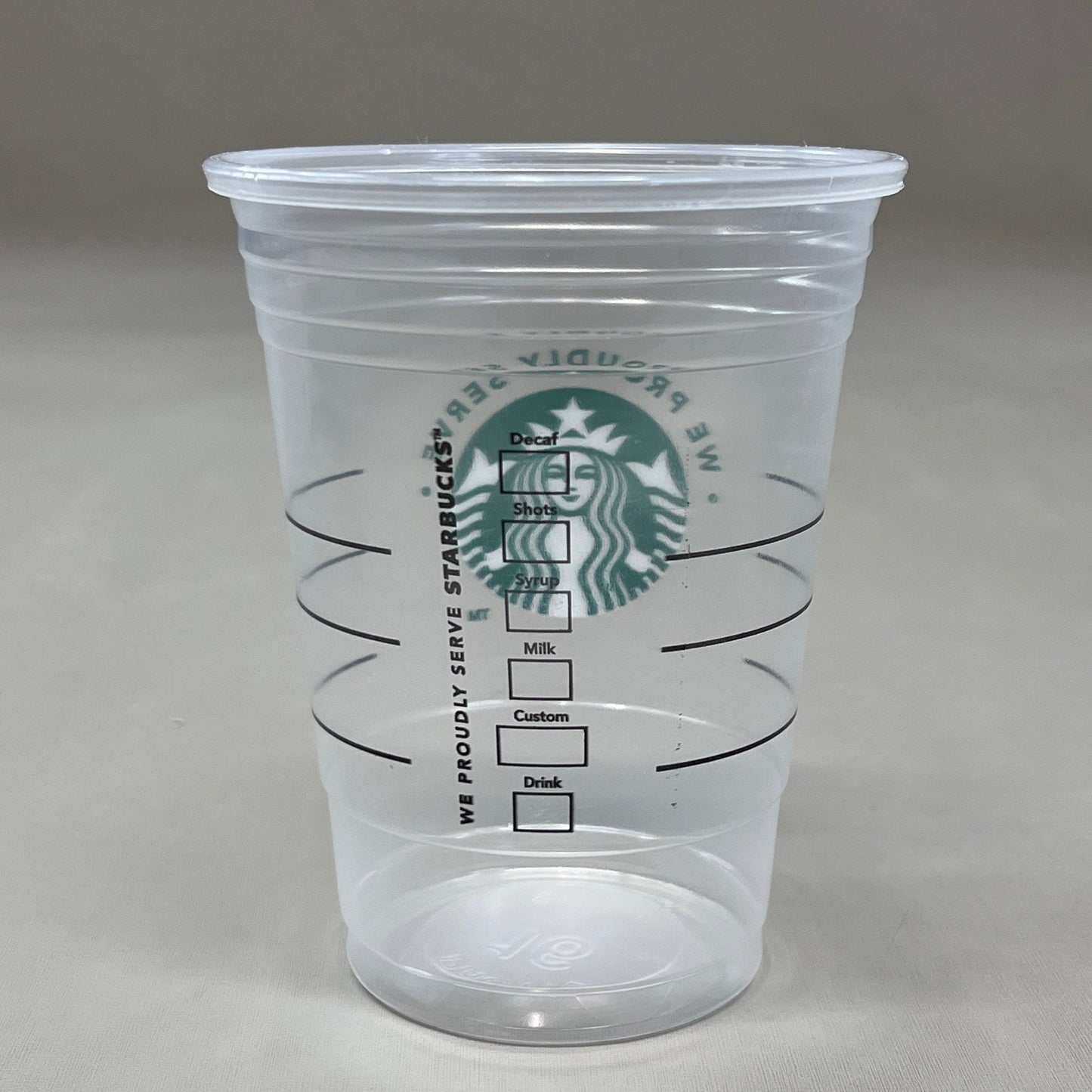 STARBUCKS 16 oz Grande COLD Cups Clear 1000 ct Model: 001237520