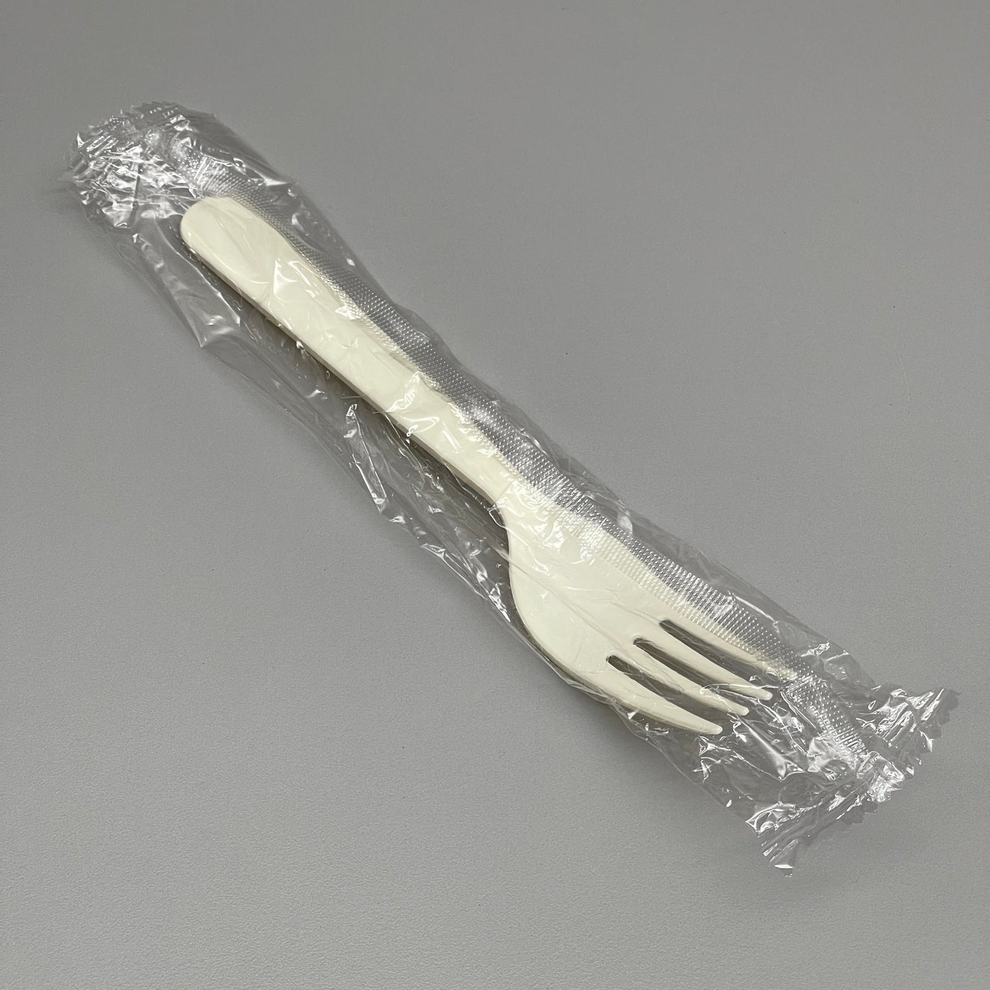 KANAK NATURALS Flexible Plastic Forks 7" 1000/ct Natural Sustainable Heavy Weight Individually Wrapped, Color: Cream  Model: PC6200