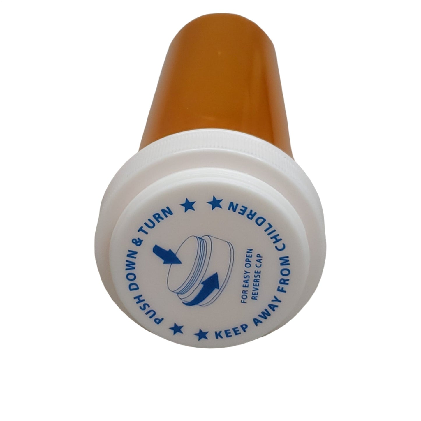 MHC Medical 60 Dram Pill / Specimen Bottles Vials & Reversible Caps 90 units Amber Vial / White Cap Model: 856001