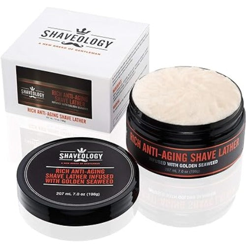 Shave Lather - Rich Anti-Aging, infused with Golden Seaweed by Shaveology 7.0 oz (198g)