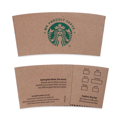 STARBUCKS Hot Cup Sleeves for 12 - 20 oz Cups #11020575