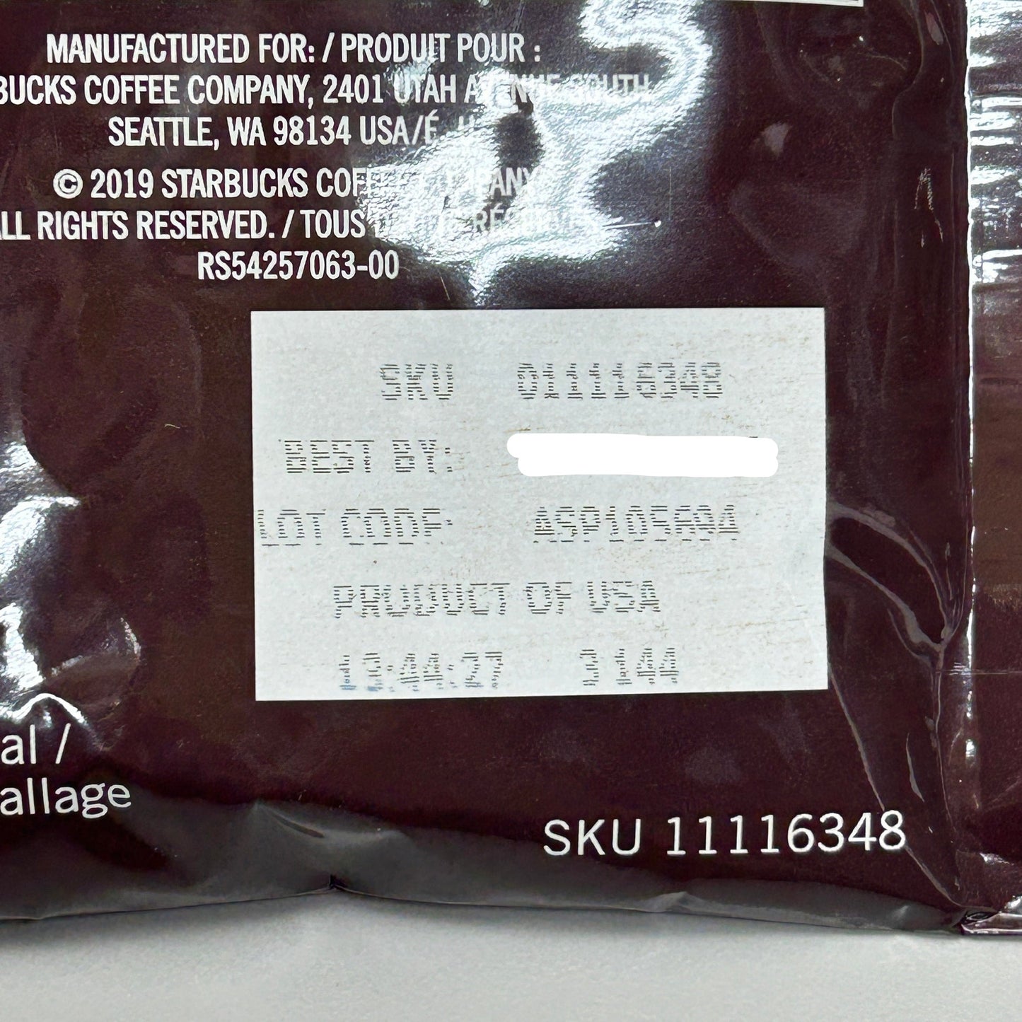 STARBUCKS Frappuccino Espresso Roast Blend Concentrate 2 oz EZ-Pack Best By: 10/24