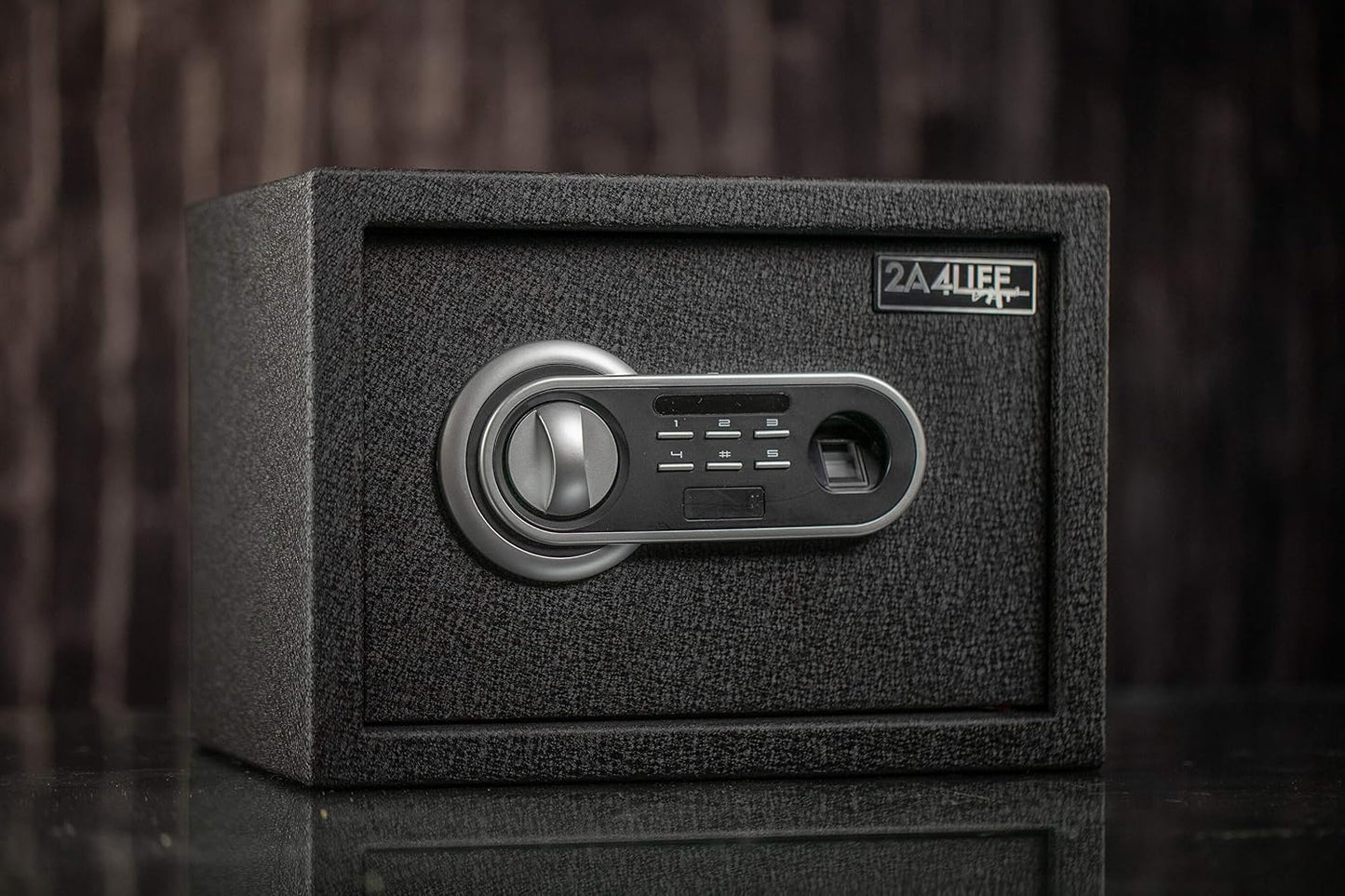 Security Safe with Fingerprint Sensor and Biometric Lock Pry-Resistant Digital Gun Safe with Optical Sensor and Keypad