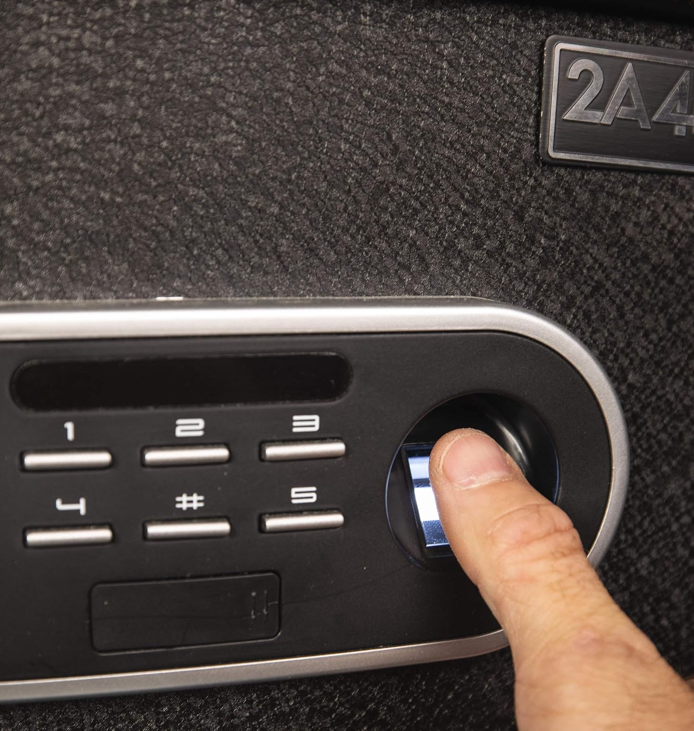 Security Safe with Fingerprint Sensor and Biometric Lock Pry-Resistant Digital Gun Safe with Optical Sensor and Keypad