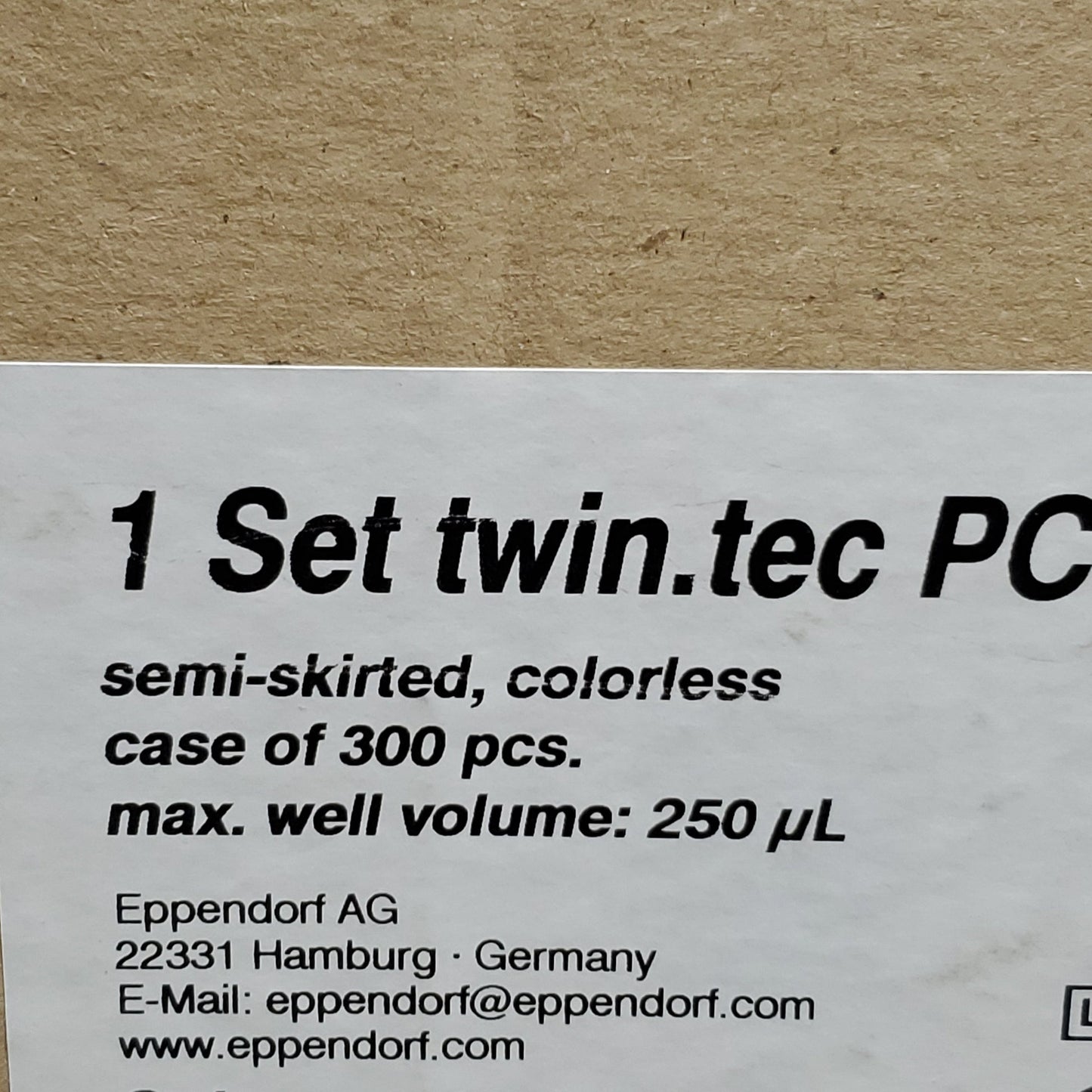 EPPENDORF AG  Twin.Tec Microbiology PCR Plates 250 uL Semi-Skirted Colorless Case, #951020600