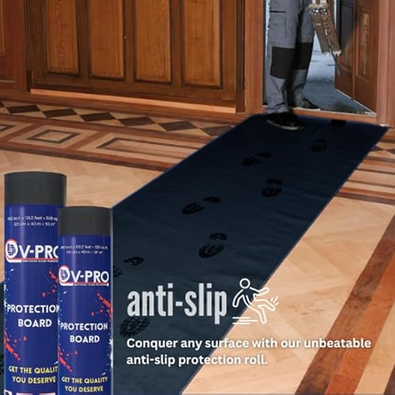 V-PRO Ultimate Floor Protection Board - High Durability Contractor Flooring Cover - Anti Paint, Durable, Waterproof Floor Covering - Ideal for Construction, Renovations, Moving and Events