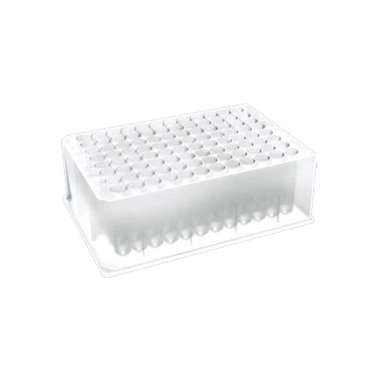 AZER Scientific Sapphire Microplate 96 Round Well 1mL, 20x pcs. Deep Plate, U-bottom, Transparent, Non-Sterile ES43001-0016