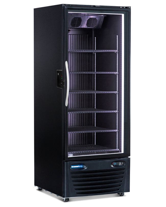 MINUS FORTY Display Fridge with FULL HEIGHT DOOR (BLACK/Black) NEW Model: 22-USGR-F2-BL-Bl