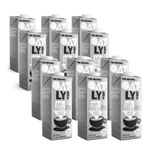 OATLY Barista Edition Oat Milk 32 fl oz/ 12-PACK Plant-Based Creamer Shelf Stable (as-is) Best By: 11/24