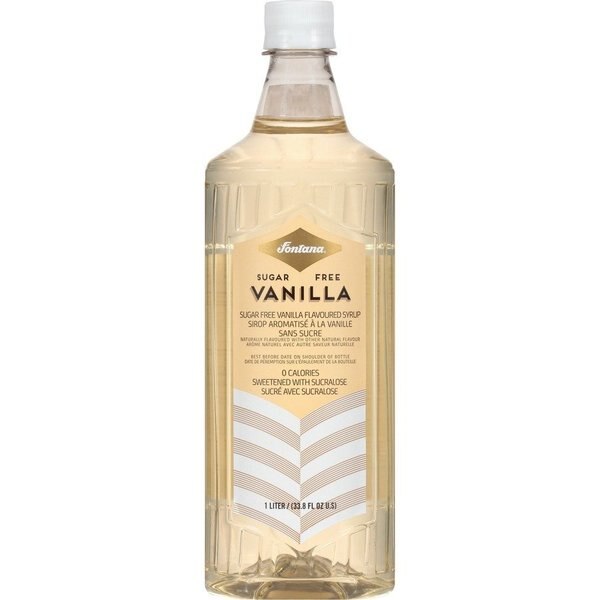 STARBUCKS Fontana Sugar-Free Vanilla Syrup 33.8 fl oz/ 1 L. Shelf Stable Best By: 7/23 (as-is)