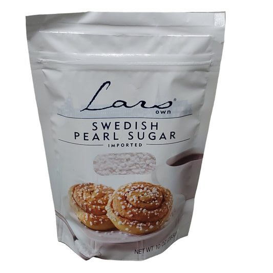 LARS' OWN Swedish Pearl Sugar 10 oz/ ea.  6x/ case (60 total oz) Shelf Stable (as-is) Best By: 02/24