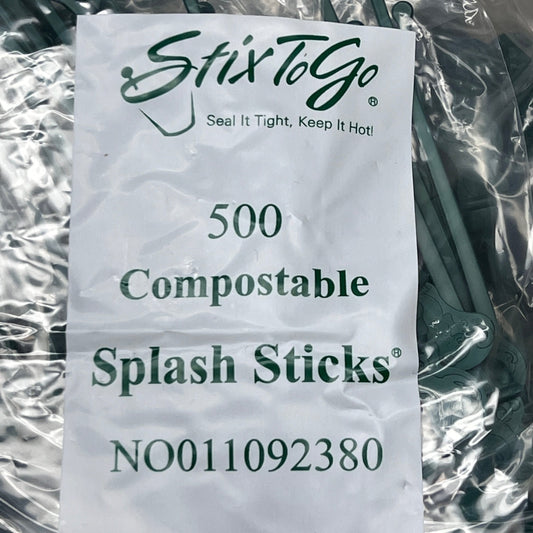 STARBUCKS  Stix To Go - Compostable Splash Sticks  Condition: New  Size: 500 Pcs.