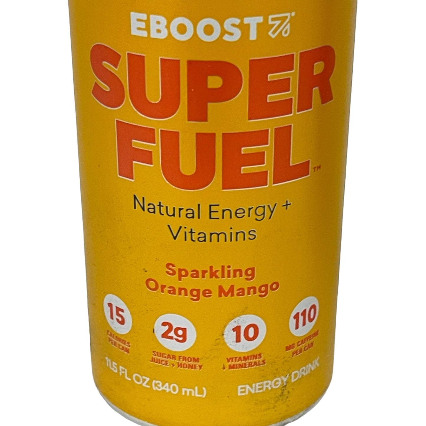 EBOOST Super Fuel Natural Energy Vitamins Sparkling Drinks 12x/ Case Orange Mango & Strawberry Lemonade Shelf Stable (as-is) Best By: 7/24