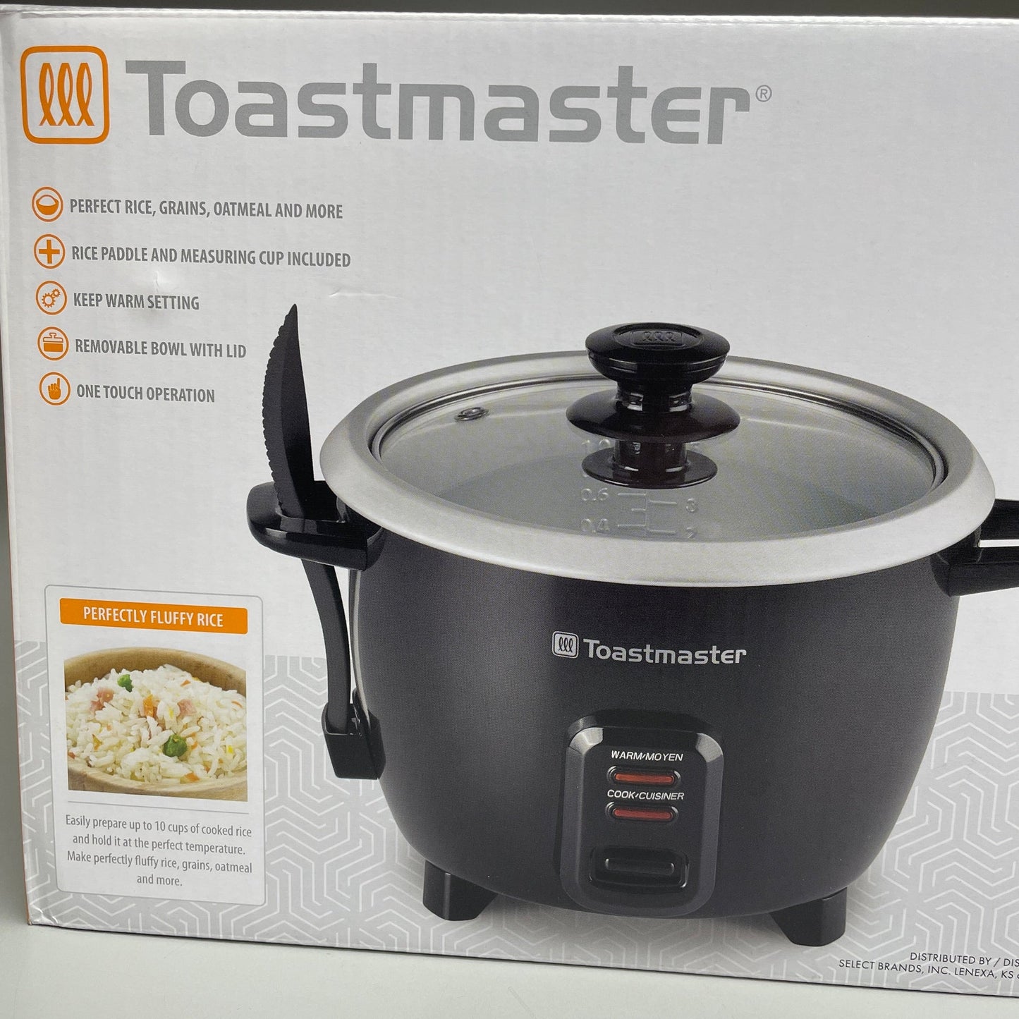 TOASTMASTER Electric Rice Cooker 10 Cups, Black TM-101RCCN