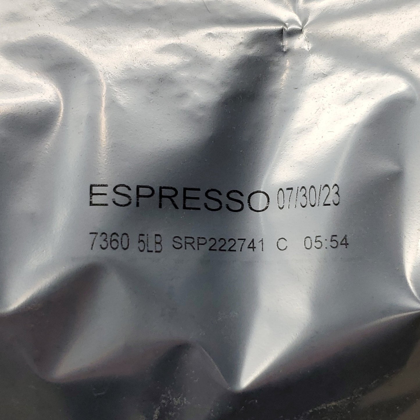 STARBUCKS  Espresso Coffee Whole Bean, Shelf Stable Size: 5 lb bag Best By: 02/24