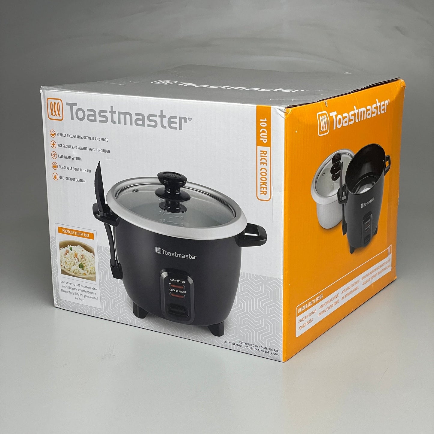 TOASTMASTER Electric Rice Cooker 10 Cups, Black TM-101RCCN