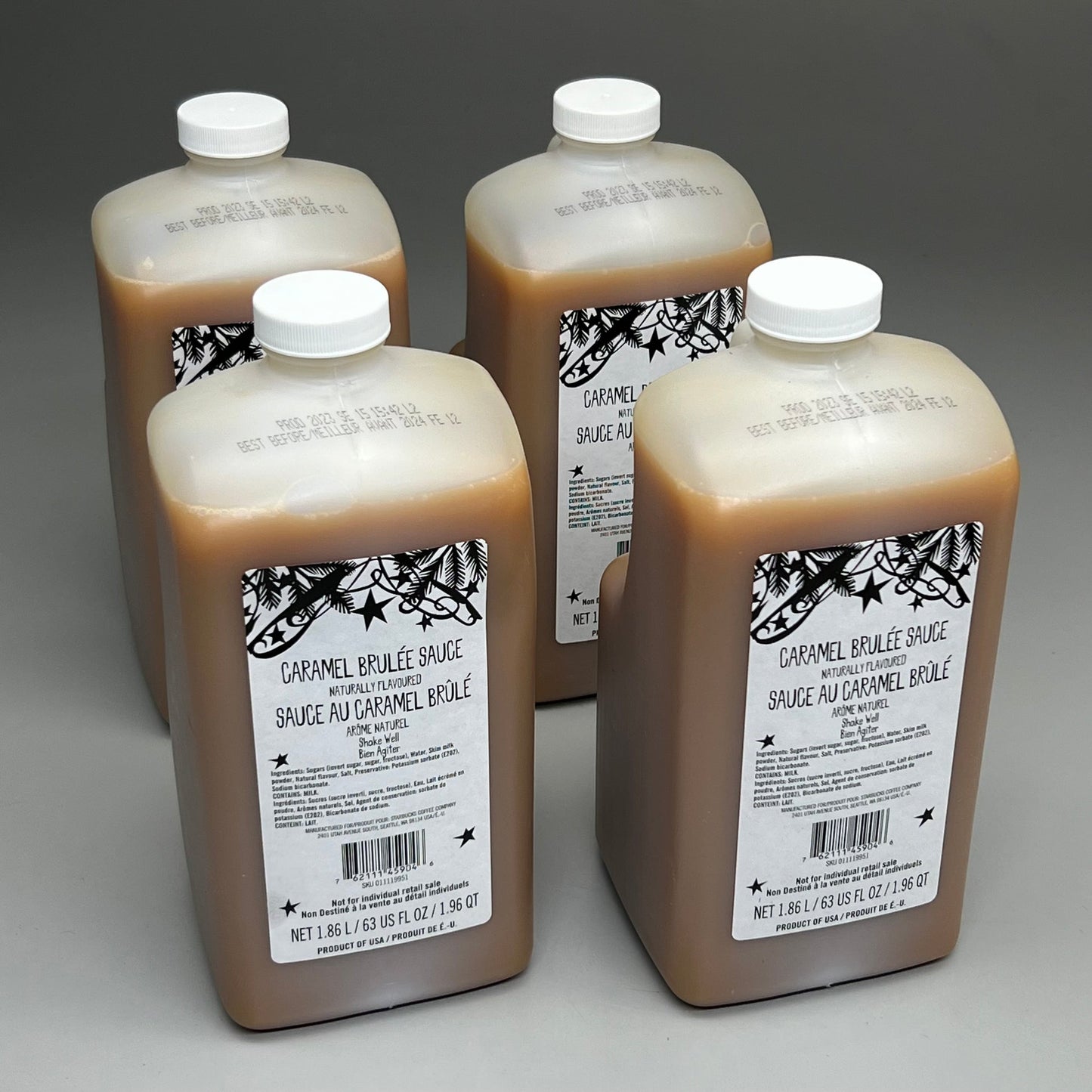 STARBUCKS Caramel Brulee Sauce 1.86 L./ 6 lbs. Shelf Stable Best By: 02/24 (as-is)