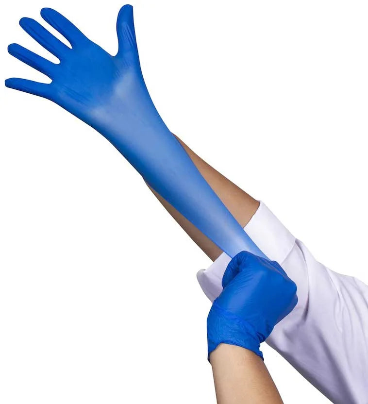 FOOD HANDLER Thinsense Blue Nitrile Gloves Medium  MPN: 103-TS14-BLU  Model: P4500 Quantity: 250/ Box