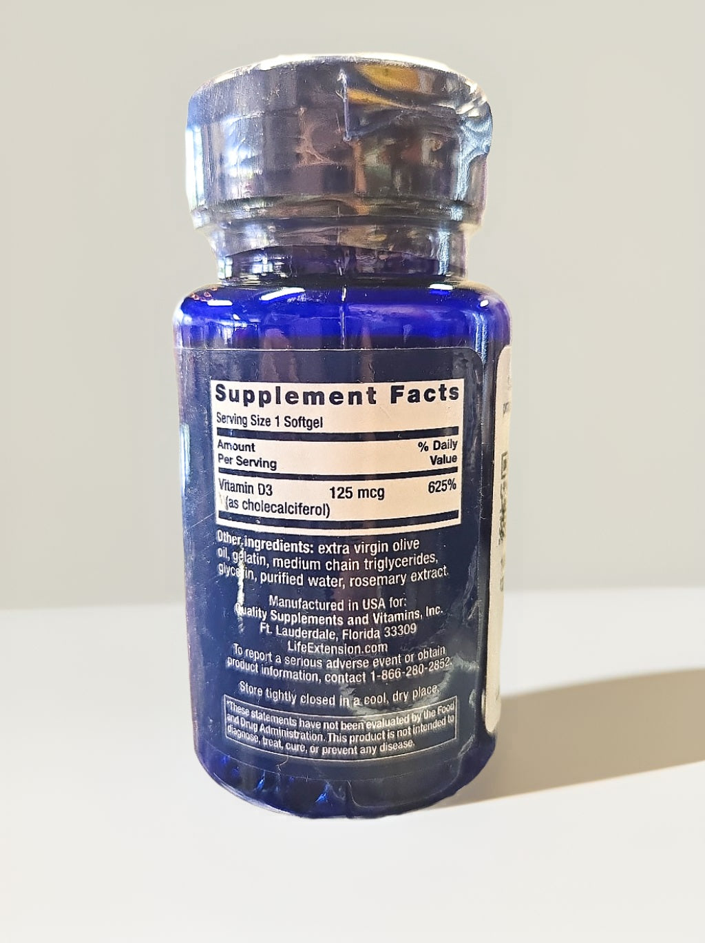 Life Extension Vitamin D3 125mg Supplement