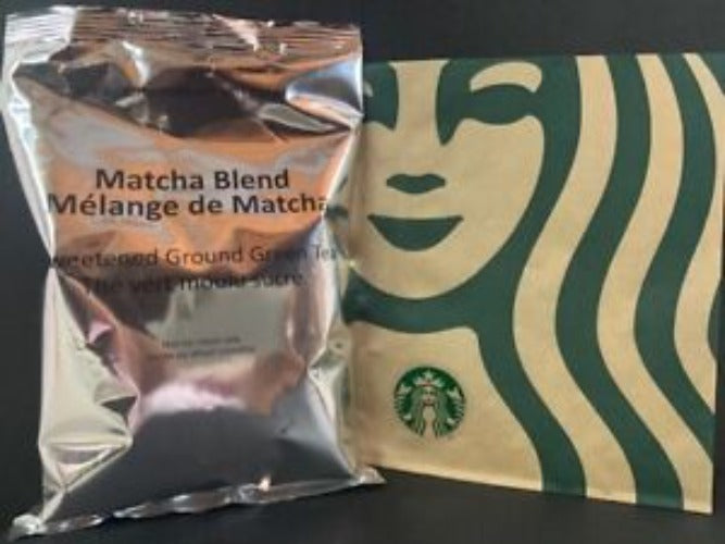 STARBUCKS Matcha Blend Sweetened Ground Green Tea 18 oz. Shelf Stable (as-is) Best By 8/24